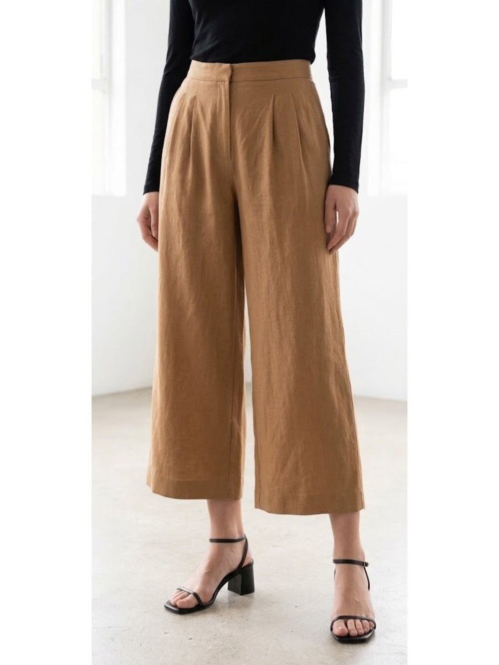 Worthington Cropped Wide Leg Mustard Pants - Size 6